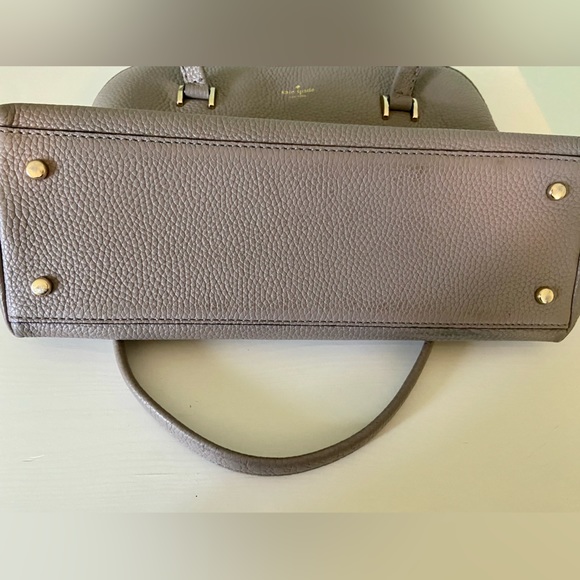 Kate Spade Handbag in Tan/Natural Gray Pebbled Leather - Picture 10 of 13